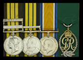 The extremely rare West Africa campaign service group of four awarded to Commander Virgoe Buckland, R.D., Royal...