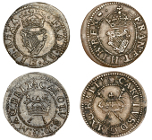 Charles I (1625-1649), Farthing, Maltravers type 3, mm. harp on obv., lis on rev., six strings to harp, 0.63g/12h (E...