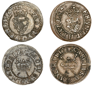 Charles I (1625-1649), Farthing, Maltravers type 3, mm. harp on obv., lis on rev., six strings to harp, 0.63g/12h (E...