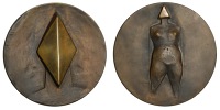 ENGLAND, Diamond, 1983, a bronze medal with polished highlights by L.R. Chadwick [Pobjoy Mint] for the British Art...