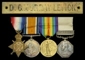 The important Polar Medal group of four awarded to Fleet Surgeon G. M. Levick, Royal Navy, who served in the...