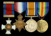 The unique Great War German South-West Africa 1914 operations D.S.O. group of four awarded to Colonel J. M. Rose,...