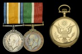 The poignant Great War campaign pair and U.S. Presidential Gold Watch for Lifesaving group awarded Captain A. G....