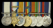 The rare Great War Gallipoli operations C.G.M. group of seven awarded to Colour-Sergeant C. J. ‘Charlie’...