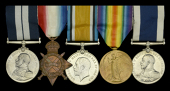 The rare Great War Lake Nyasa operations D.S.M. group of five awarded to Chief Petty Officer E. C. Mitchell, Royal...