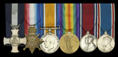 The Great War D.S.C. group of six awarded to Rear-Admiral E. R. Bent, Royal Navy, who was decorated for his...