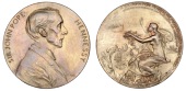 Mauritius, Sir John Pope-Hennessy, 1888 [struck 1890], a bronze medal by L.-O. Roty, bust right, rev....