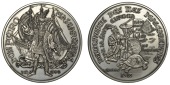 Mauritius, Discovery of the Mascarene Islands, undated, a large silver medal by R. Tschudin, Don Pedro gesticulating...