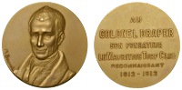 Mauritius, Mauritius Turf Club [Le Mauritius Turf Club], 1912, a restrike copper medal by M. Bouval, bust of...