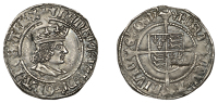 Henry VII, Profile issue, Halfgroat, London, mm. lis, 1.42g/9h (N 1749; S 2259). Central crack at back of head,...