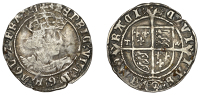 Henry VIII, Second coinage, Groat, York, Abp Wolsey, mm. voided cross, tw by shield, 2.23g/6h (Whitton (i); N 1799;...