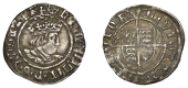 Henry VIII, Second coinage, Halfgroat, Canterbury, Abp Cranmer, mm. catherine wheel on obv. only, tc by shield,...