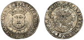 Henry VIII, Third coinage, Testoon, Tower, mm. lis, reads henric viii and aivtorevm, saltire stops (broken on rev.),...