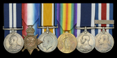 The Great War Jutland D.S.M. group of six awarded to Gunner C. P. Peckham, Royal Navy, who was also the recipient of...