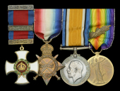 The rare and outstanding Great War D.S.O. and Bar group of four awarded to Commander W. Sterndale-Bennett, Royal...