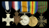 The rare Great War Handley Page pilot’s D.S.C. group of five awarded to Flight Commander V. R. Gibbs, Royal Naval...