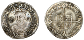 Edward VI, Third period, Fine issue, Sixpence, London, mm. tun, 3.06g/10h (N 1938; S 2483). Crease marks, otherwise...
