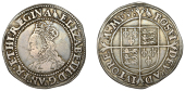 Elizabeth I, Second issue, Shilling, mm. martlet, bust 3C, reads an fr hi, some pearls on arches deficient, coarse...