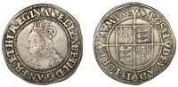 Elizabeth I, Second issue, Shilling, mm. martlet, bust 3C, reads an fr hi, some pearls on arches deficient, coarse...