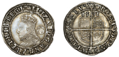 Elizabeth I, Sixth issue, Sixpence, 1591, mm. hand, bust 6C, 2.96g/3h (N 2015; S 2578B). Some weakness on Queen’s...