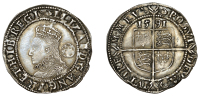 Elizabeth I, Sixth issue, Sixpence, 1591, mm. hand, bust 6C, 2.96g/3h (N 2015; S 2578B). Some weakness on Queen’s...