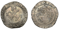 Charles I, Tower mint, Halfcrown, Gp III, type 3a2, mm. anchor, flukes to right, 14.10g/3h (cf. Bull 322/23 rev.;...