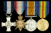 The rare Zeebrugge Raid D.S.C. group of four awarded to Acting Sub-Lieutenant L. R. Blake, Royal Naval Reserve, in...