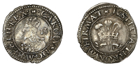 Charles I, Aberystwyth mint, Halfgroat, mm. book, colon stops, 0.95g/5h (Morr. B-2; SCBI Brooker 783, same dies; N...