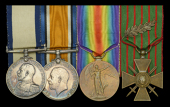 The outstanding and important Great War C.G.M. group of four awarded to Chief Motor Mechanic S. H. Fox, Royal Naval...