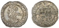 Charles I, York mint, Shilling, type 1, mm. lion, twigs in cross-ends, 5.21g/9h (Besly 1B; SCBI Brooker 1090, same...
