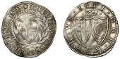 Commonwealth, Shilling, 1651, mm. sun on obv. only, n over inverted n in commonwealth, t in with re-entered,...