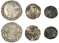 Commonwealth, Halfgroat, 0.90g/5h, Penny, 0.39g/12h (ESC 224, 228; N 2729-30; S 3221-2); Charles II, Third issue,...
