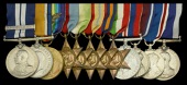 The extremely rare Great War D.S.M. and Bar group of twelve awarded to Chief Engine Room Artificer H. A. Harris,...