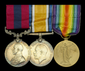 The Great War D.C.M. awarded to Able Seaman W. F. E. Northern, Hood Battalion, Royal Naval Volunteer Reserve, for...