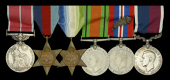 The unique Second War battle of the River Plate B.E.M. group of six awarded to Flight Sergeant B. J. Brooks, Royal...