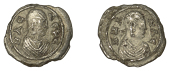 Axumite Coinage, Ezanas (340-380), silver Unit, hza nac, draped and diademed bust, rev. baci λeyc, draped and...