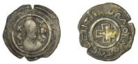 Axumite Coinage, Anonymous (time of Ezanas), silver Unit, cax aca, draped bust right, rev. blundered legend around...