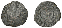 Axumite Coinage, Armah (530-550), Æ Unit, crowned and draped figure seated right, holding sceptre, rev. voided...