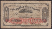 British North Borneo Company, $1, 29 July 1927, serial number F360520, Rose and Rivett signatures, very good and...