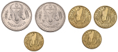 Madagascar, French Colonial Period (1896-1960), Essai Sets (2), both 1953, comprising 20, 10, and 5 Francs, Paris...