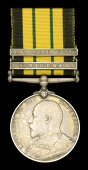 Africa General Service 1902-56, 2 clasps, N. Nigeria, N. Nigeria 1903, second clasp unofficially affixed (93 Gnr:...