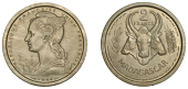 Madagascar, French Colonial Period (1896-1960), Essai 2 Francs, 1948, struck in nickel-bronze on a matt planchet,...