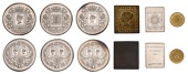 Mauritius, 150th Anniversary of Mauritian Postage Stamps, 1991, a set of 3 silver medals depicting the Penny Black...