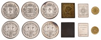 Mauritius, 150th Anniversary of Mauritian Postage Stamps, 1991, a set of 3 silver medals depicting the Penny Black...