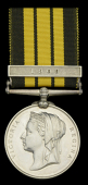 East and West Africa 1887-1900, 1 clasp, 1900 (704 Pte. Mamadu Kago. 2nd. N. Nigeria Regt.) small scratch to obverse...