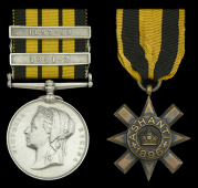Pair: Private R. Nelson, 2nd West India Regiment

East and West Africa 1887-1900, 2 clasps, 1891-2, 1897-98 (3362,...