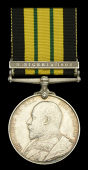 Africa General Service 1902-56, 1 clasp, N. Nigeria 1902 (2 Carrier Dangalladimah, No. 1 Bty: N.N.R.) edge nicks,...