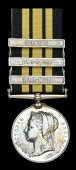 East and West Africa 1887-1900, 3 clasps, 1891-2, 1896-98, 1898 [sic] (3399. Pte. D. Francis. 2/W.I. Rgt.) cleaned,...