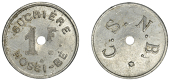 Madagascar, Nossi-Bé Sugar Company, 1 Franc, undated (1900-1928), sucriere nossi-bé, 1F at centre, rev. c.s.n.b....