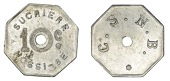 Madagascar, Nossi-Bé Sugar Company, 10 Cents, undated (1900-1928), sucriere nossi-bé, 10c at centre, rev. c.s.n.b....
